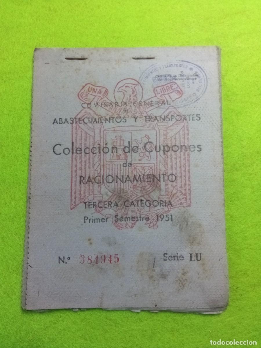 Monedas Franco: Billetes de transporte original de Espa&ntilde;a racionamiento 1951