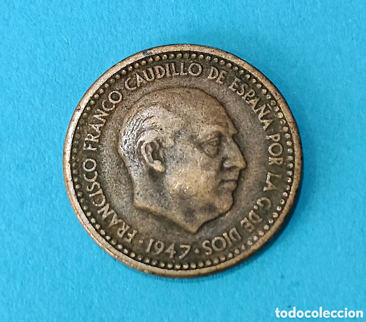 Monedas Franco: 1 Peseta 1947 *52 Estado Espa&ntilde;ol. M&aacute;s monedas en mi perfil.