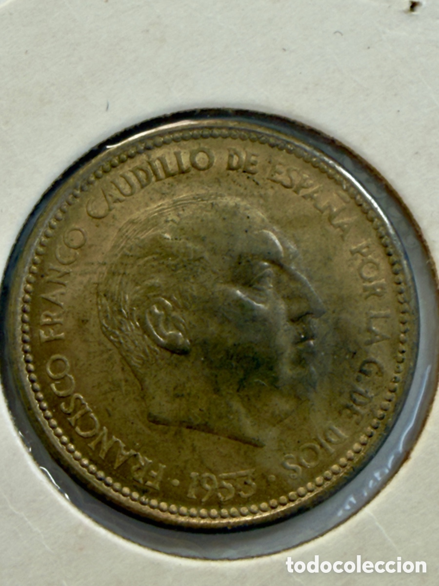 Monedas Franco: 2,50 Pesetas 1953 (56) Franco &ndash; EBC &ndash; Excelente Conservaci&oacute;n