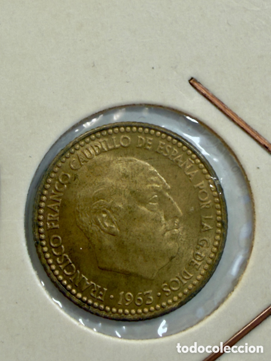 Monedas Franco: 1 Peseta 1963 (65) Franco &ndash; SC &ndash; Sin Circular &ndash; Excelente Conservaci&oacute;n