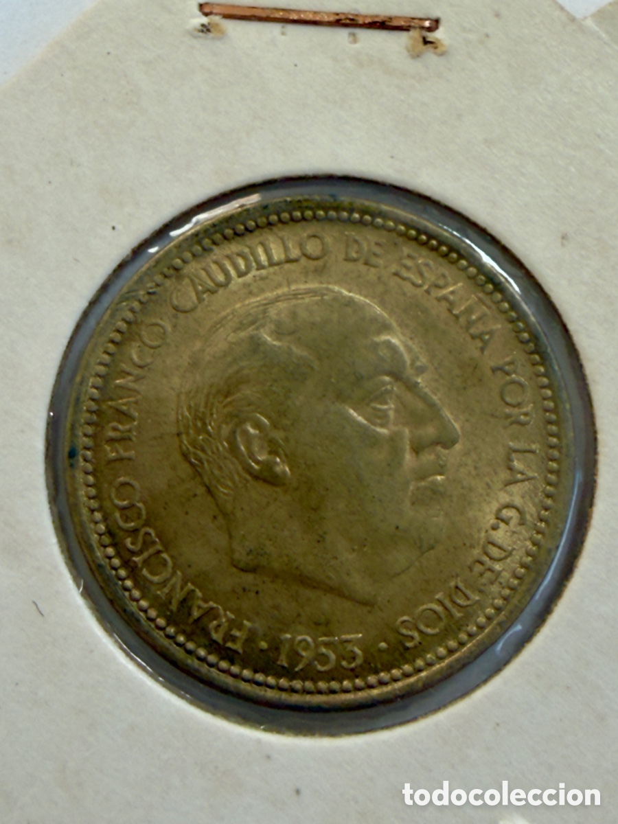 Monedas Franco: 2,50 Pesetas 1953 (56) Franco &ndash; EBC &ndash; Excelente Conservaci&oacute;n
