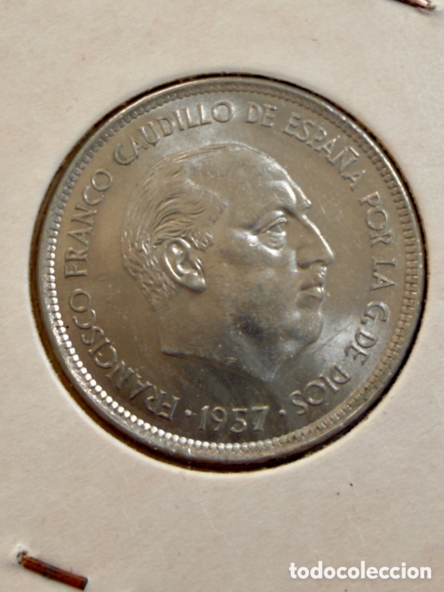 Monedas Franco: 25 Pesetas 1957 (75) Franco &ndash; SC &ndash; Sin Circular &ndash; Muy Buen Ejemplar