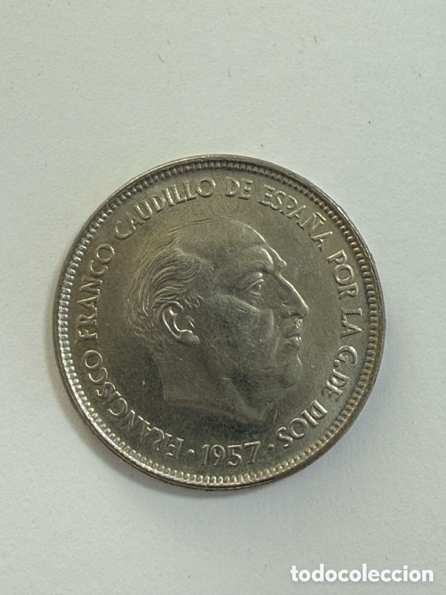 Monedas Franco: 25 Pesetas 1957*59 &ndash; Sin Circular &ndash; Excelente Brillo &ndash; Muy Bonita