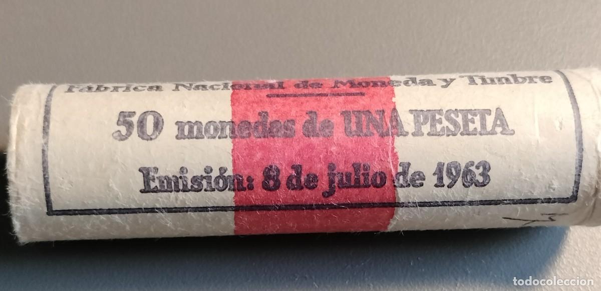Monedas Franco: CARTUCHO ENTERO DE MONEDAS DE 1 PESETA 1963 - ESTRELLA 74