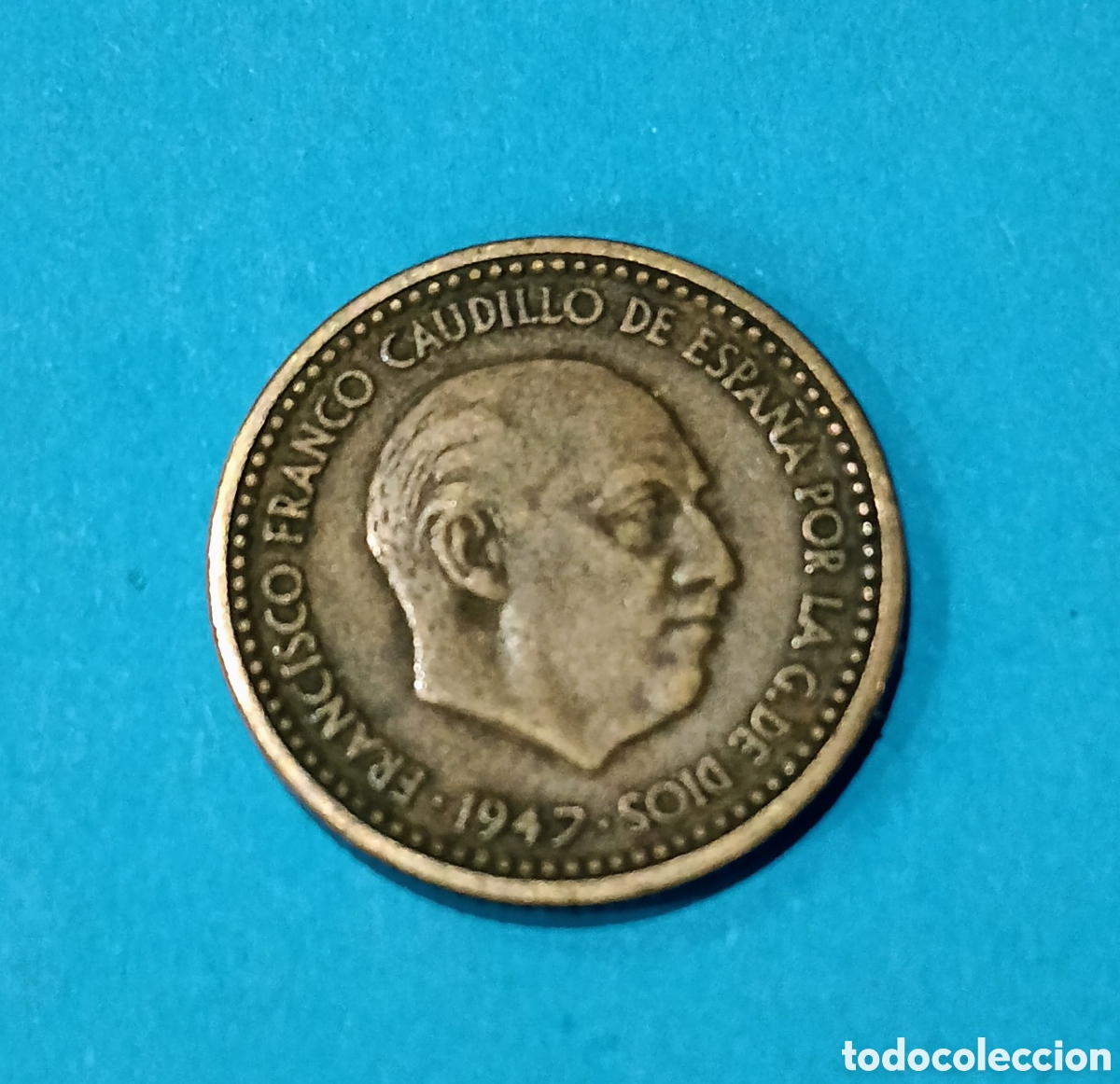 Monedas Franco: 1 Peseta 1947 *52 Estado Espa&ntilde;ol. M&aacute;s monedas en mi perfil.