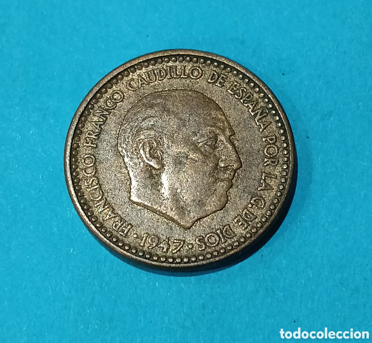 Monedas Franco: 1 Peseta 1947 *53 Estado Espa&ntilde;ol. M&aacute;s monedas en mi perfil.