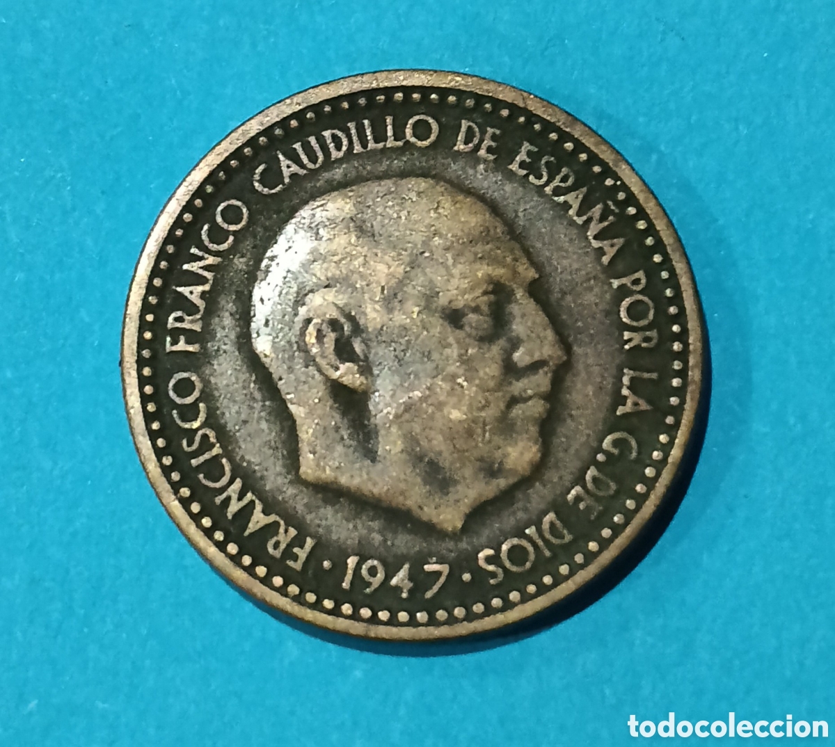 Monedas Franco: 1 Peseta 1947 *49 Estado Espa&ntilde;ol. M&aacute;s monedas en mi perfil.