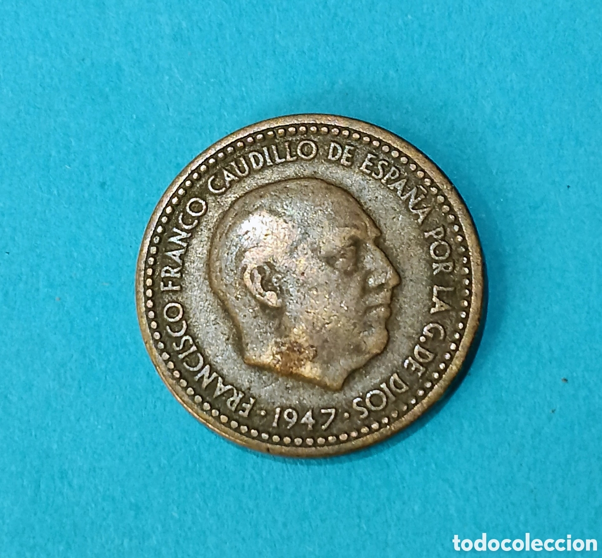 Monedas Franco: 1 Peseta 1947 *53 Estado Espa&ntilde;ol.