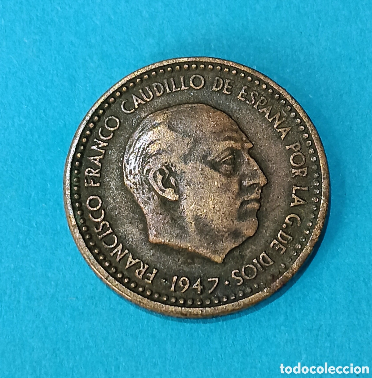 Monedas Franco: 1 Peseta Estado Espa&ntilde;ol 1947 *49 .