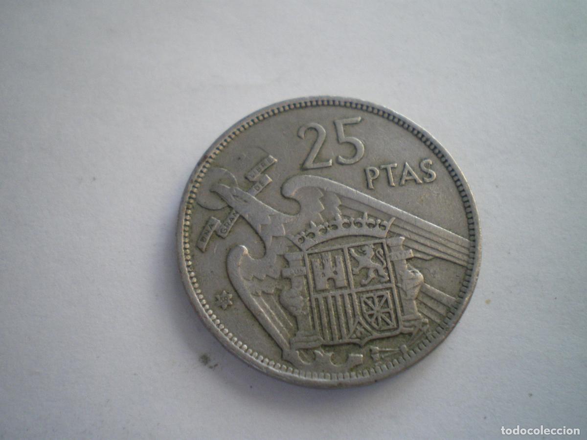 Monedas Franco: 25 PESETAS 1957, 19-58, FRANCO