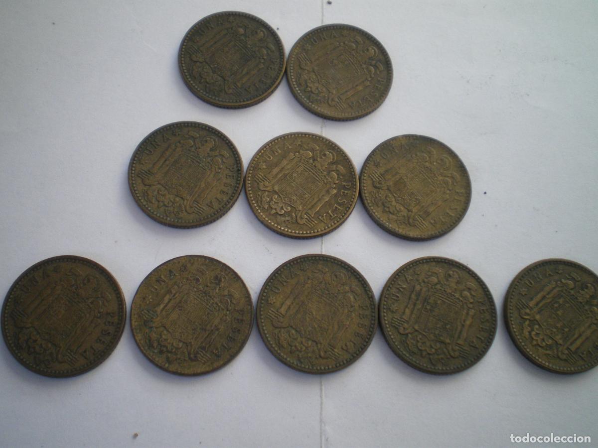Monedas Franco: LOTE 1 PESETAS 1963, 19-63, 64, 65, FRANCO