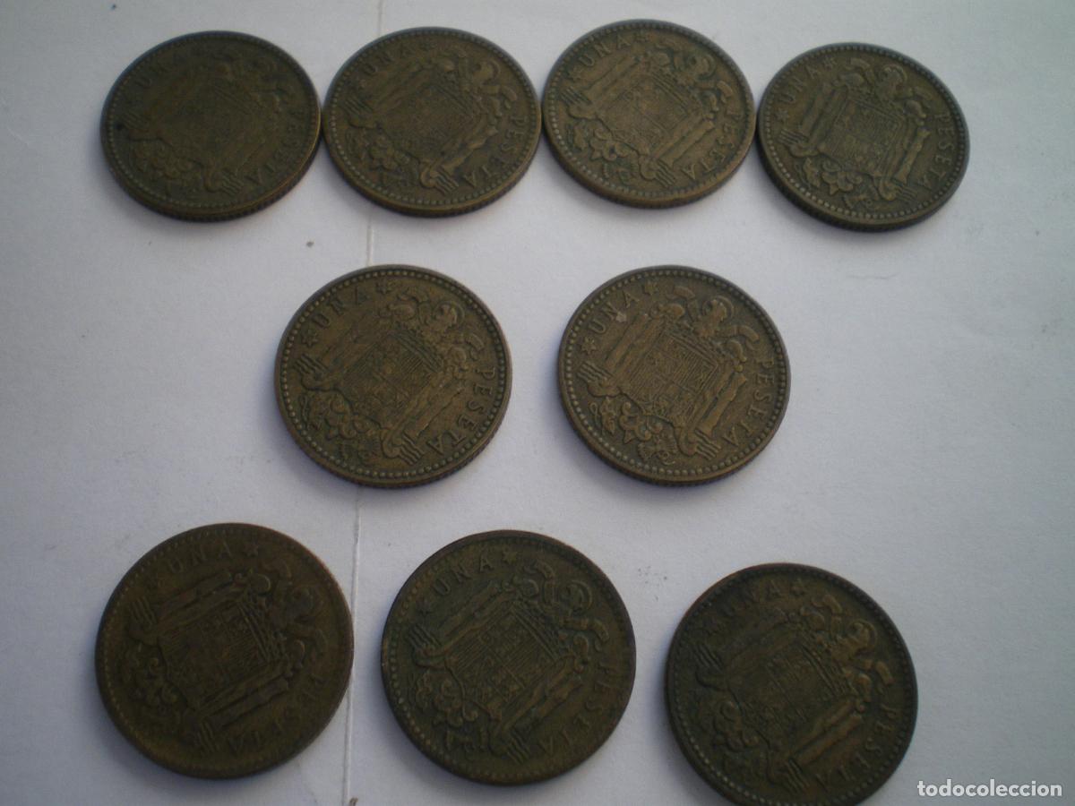 Monedas Franco: LOTE 1 PESETAS 1953, 19-53, 56, 62, 63 FRANCO