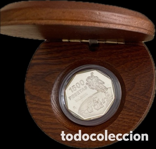Moedas Franco: ESPA&Ntilde;A 1500 PESETAS 1999 MILENIO ASTRONAUTA MONEDA DE PLATA PROOF ESTUCHE FNMT 0,60 ONZAS