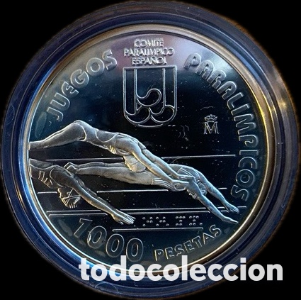 Moedas Franco: 1000 Pesetas a&ntilde;o 1996. Juegos Paral&iacute;mpicos 96