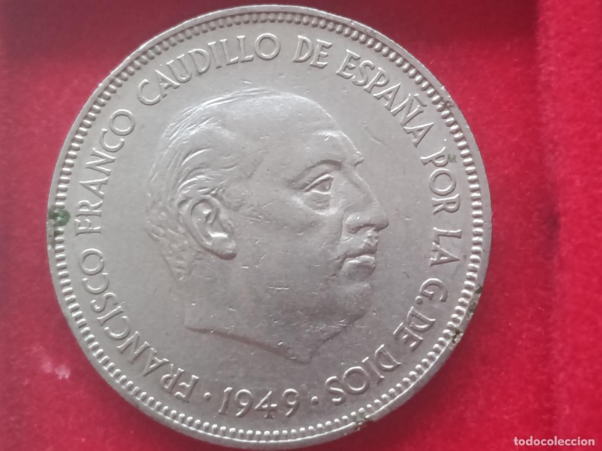 Monedas Franco: 5 pesetas de 1949 estrella 50