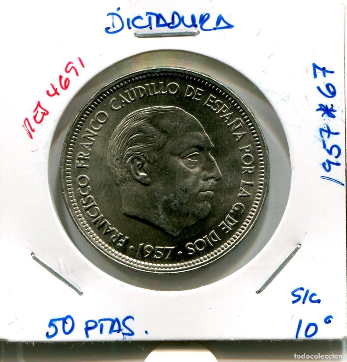 Monedas Franco: 50 PESETAS DICTADURA A&Ntilde;O 1957 *67 ( SC ) ( MES4691 )