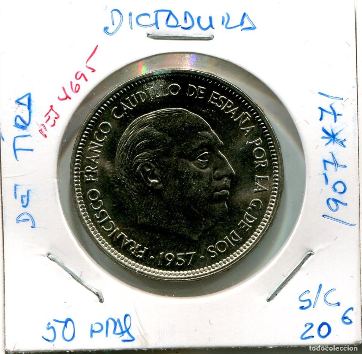 Monedas Franco: 50 PESETAS DICTADURA A&Ntilde;O 1957 *71 ( SC , DE TIRA ) ( MES4695 )