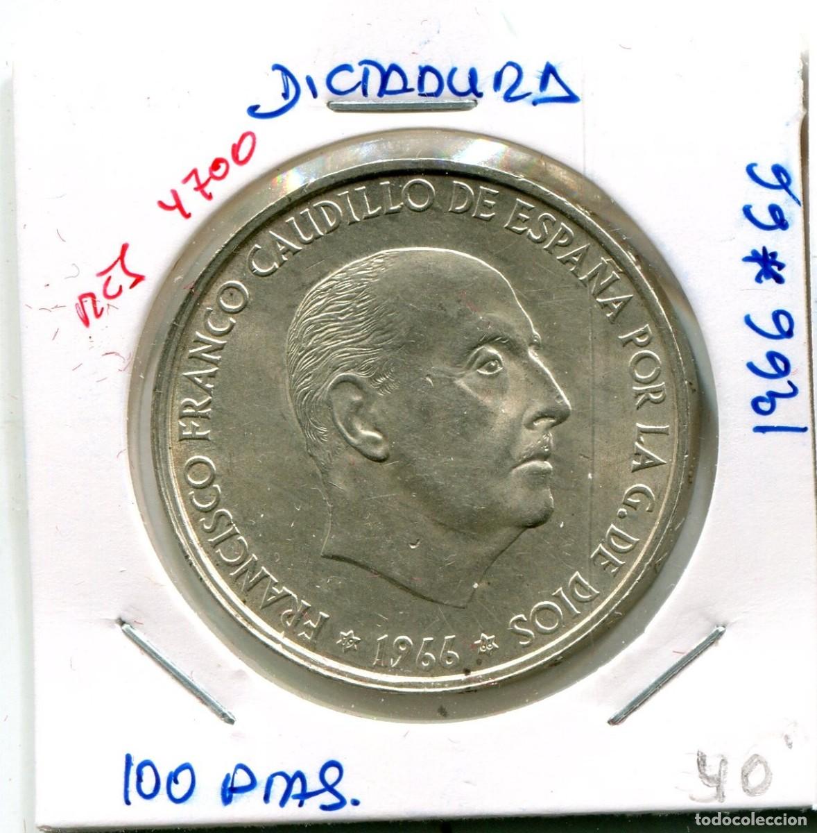 Monedas Franco: 100 PESETAS DICTADURA A&Ntilde;O 1966 *66 ( MES4700 )
