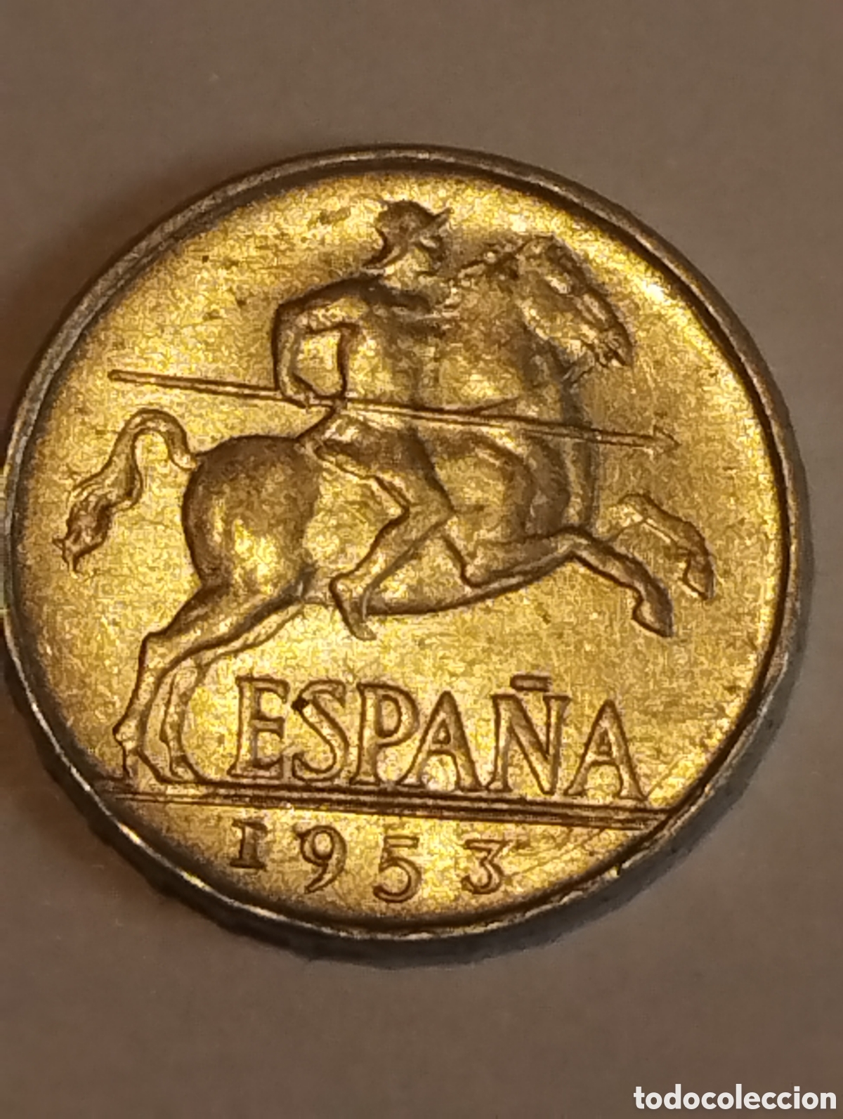 Monedas Franco: Preciosa moneda y rara de 5cts del a&ntilde;o 1953
