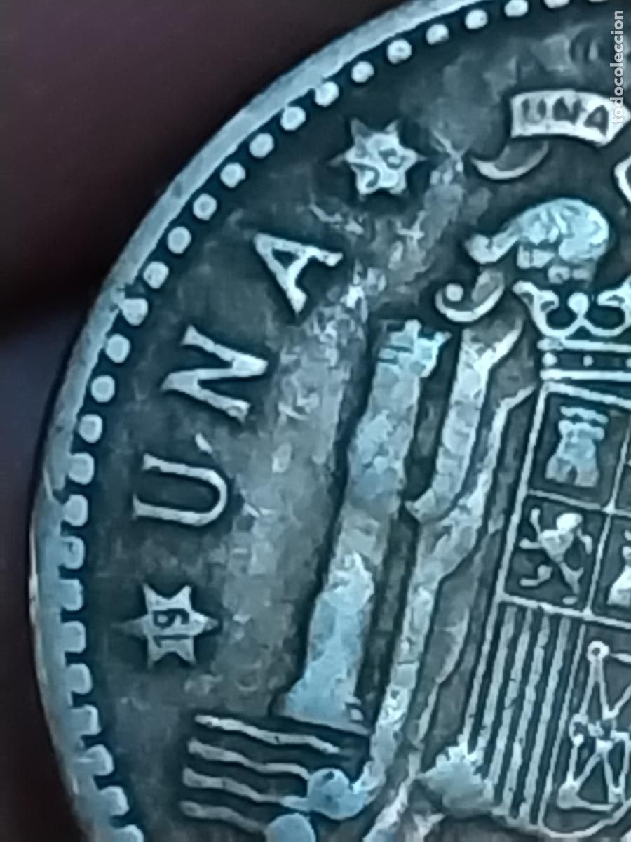 Monedas Franco: 1953 PESETA PTA ESTRELLAS ILEGIBLE MONEDA ESTADO ESPA&Ntilde;OL ORIGINAL CIRCULADA -**+++