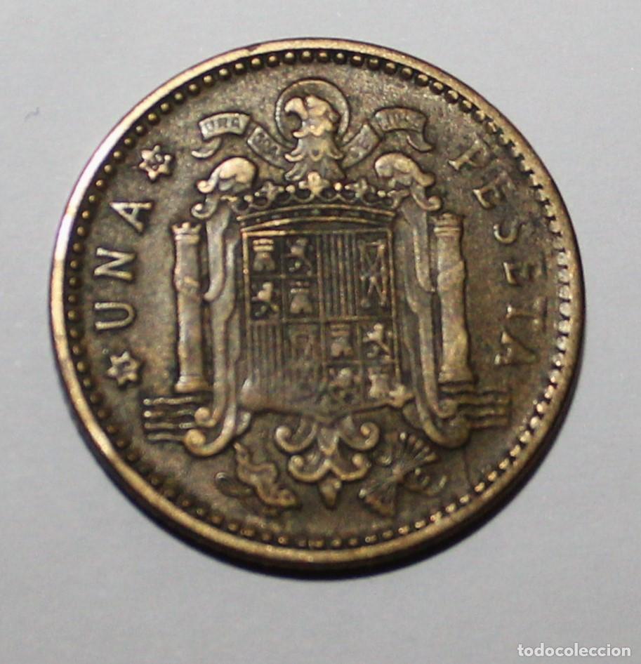 Monedas Franco: MONEDA DE 1 PESETA FRANCO 1953 ESTRELLA 60 (FOTO)