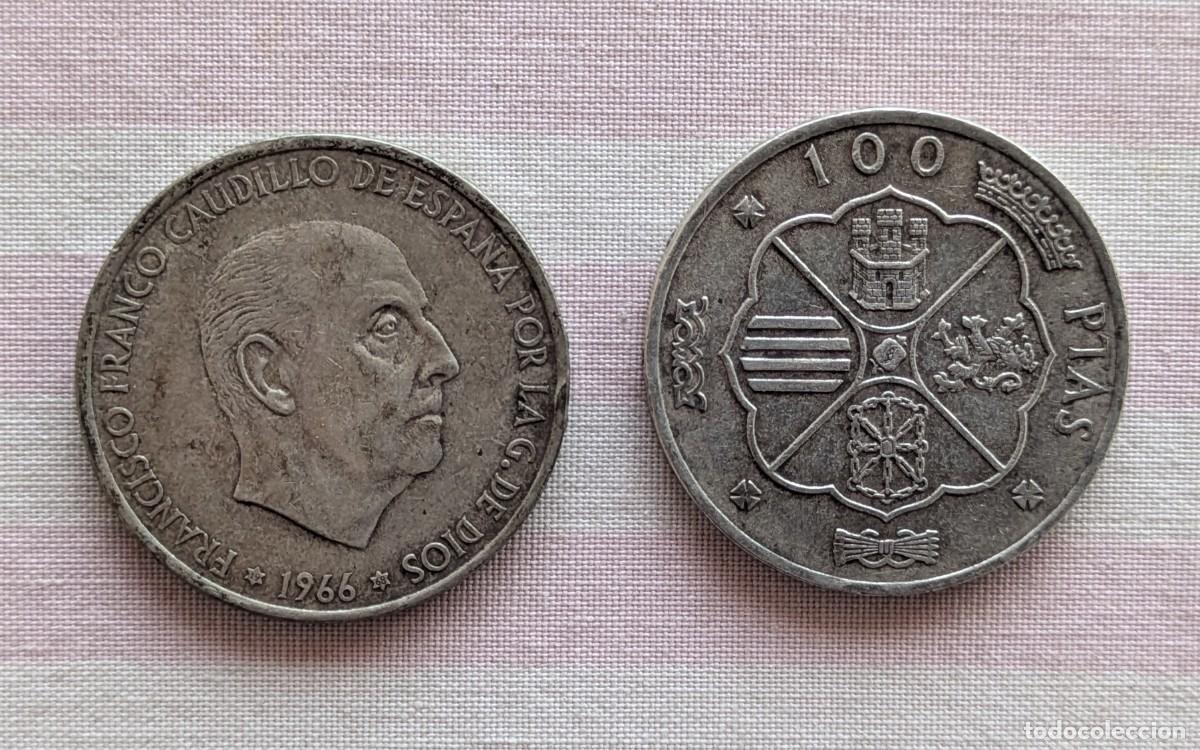 Monedas Franco: Monedas 100 pesetas de 1966 Estrella 68