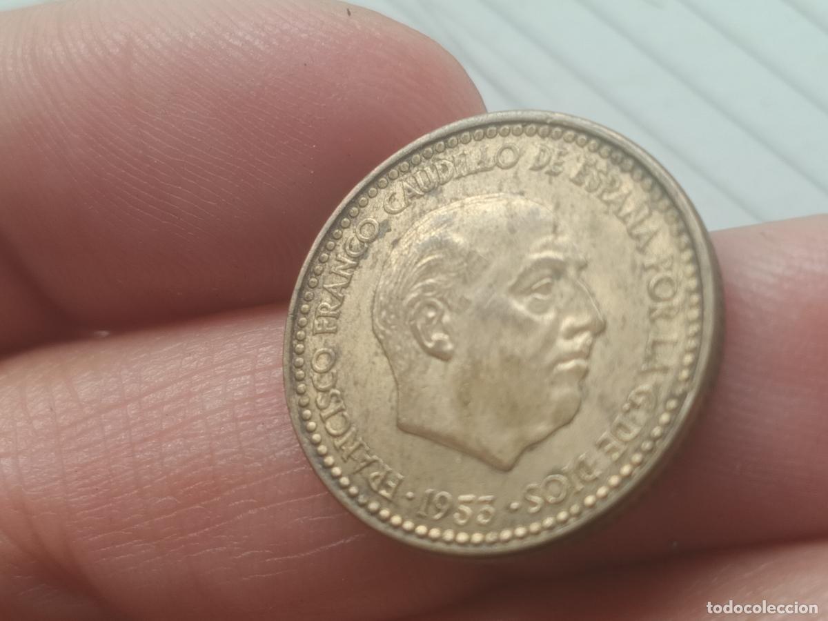 Monedas Franco: Excelente peseta de 1953 estrella 63