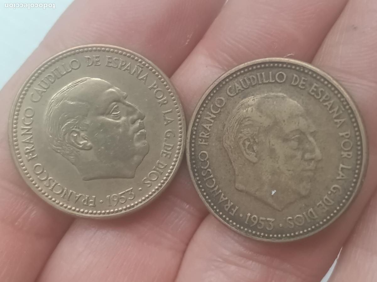Monedas Franco: 5 monedas 2,50 pesetas