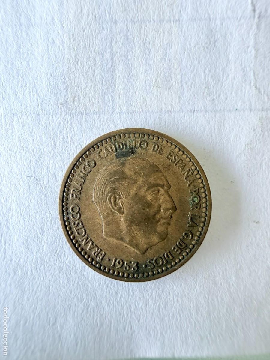 Monedas Franco: Peseta Francisco Franco Espa&ntilde;a 1953