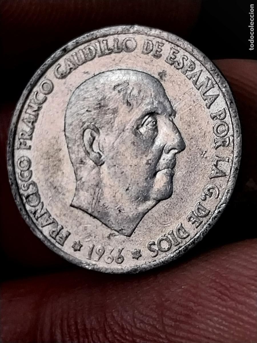 Monedas Franco: 1966 50 CENTIMOS ESTRELLA 68 ESTADO ESPA&Ntilde;OL MONEDA ORIGINAL CIRCULADA +++