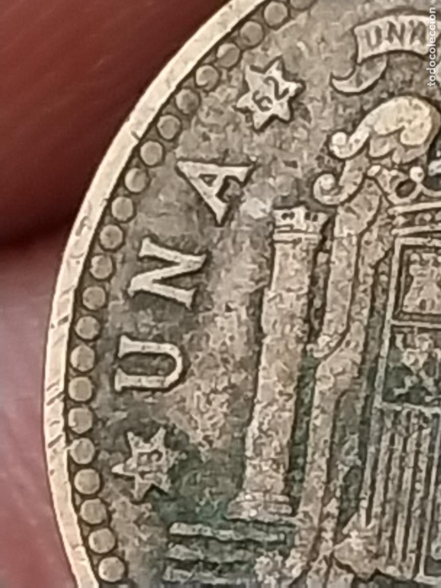 Monedas Franco: 1953 PESETA PTA ESTRELLA 19 62 ESTADO ESPA&Ntilde;OL MONEDA ORIGINAL CIRCULADA +++