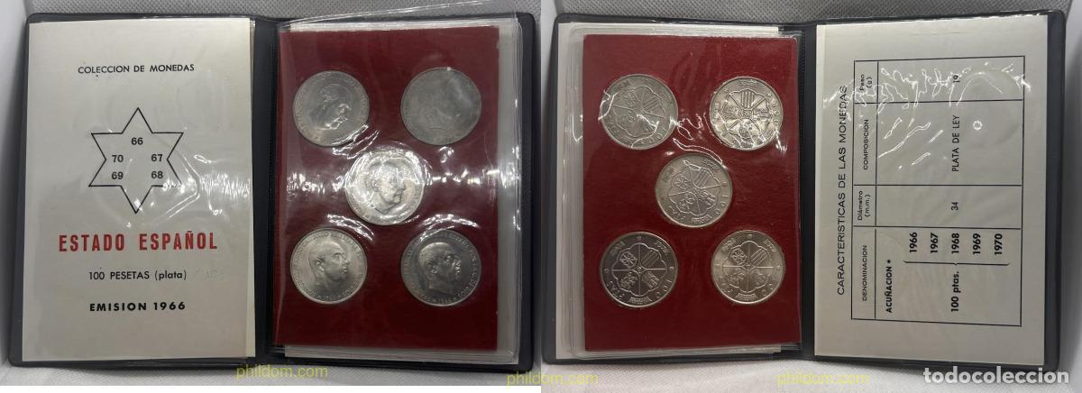 Monedas Franco: 4865 ESPA&Ntilde;A 1966 CARTERA FNMT 100 PESETAS FRANCO 1966