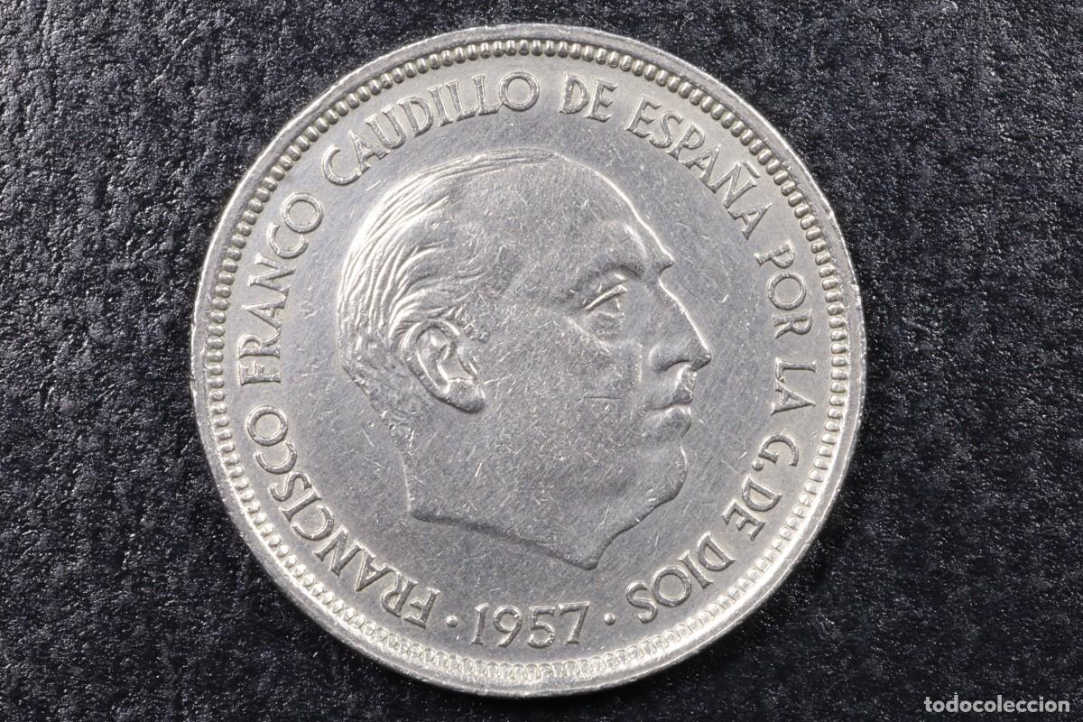 Monedas Franco: Moneda Franco 50 Pesetas 1957 *58 - BC 50 Pesetas Coin 1957 *58 - BC