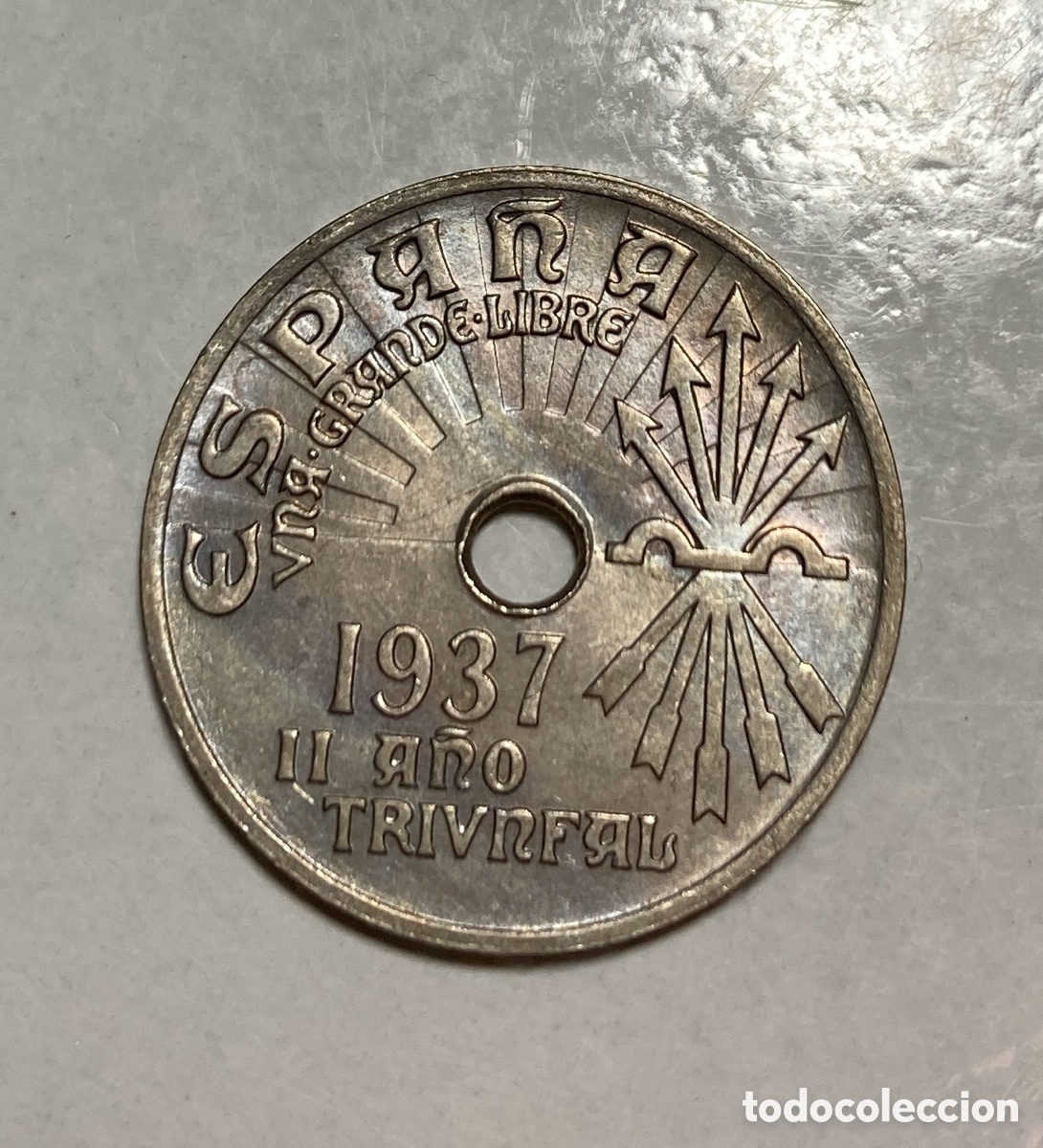 Monedas Franco: 25 centimos Espa&ntilde;a 1937. Acu&ntilde;ada en Viena. S/C