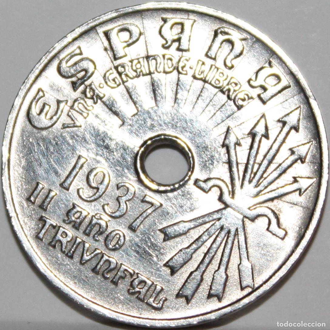 Monedas Franco: Moneda de 25 C&eacute;ntimos de 1937 - Foto 1