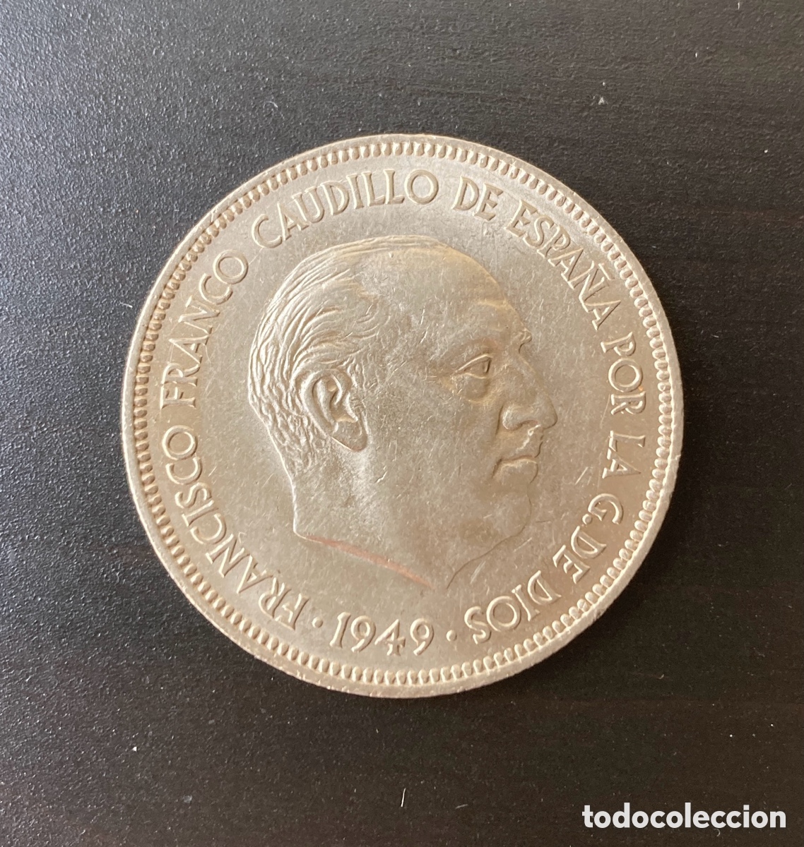 Monedas Franco: 5 pesetas 1949 50 sin circular.