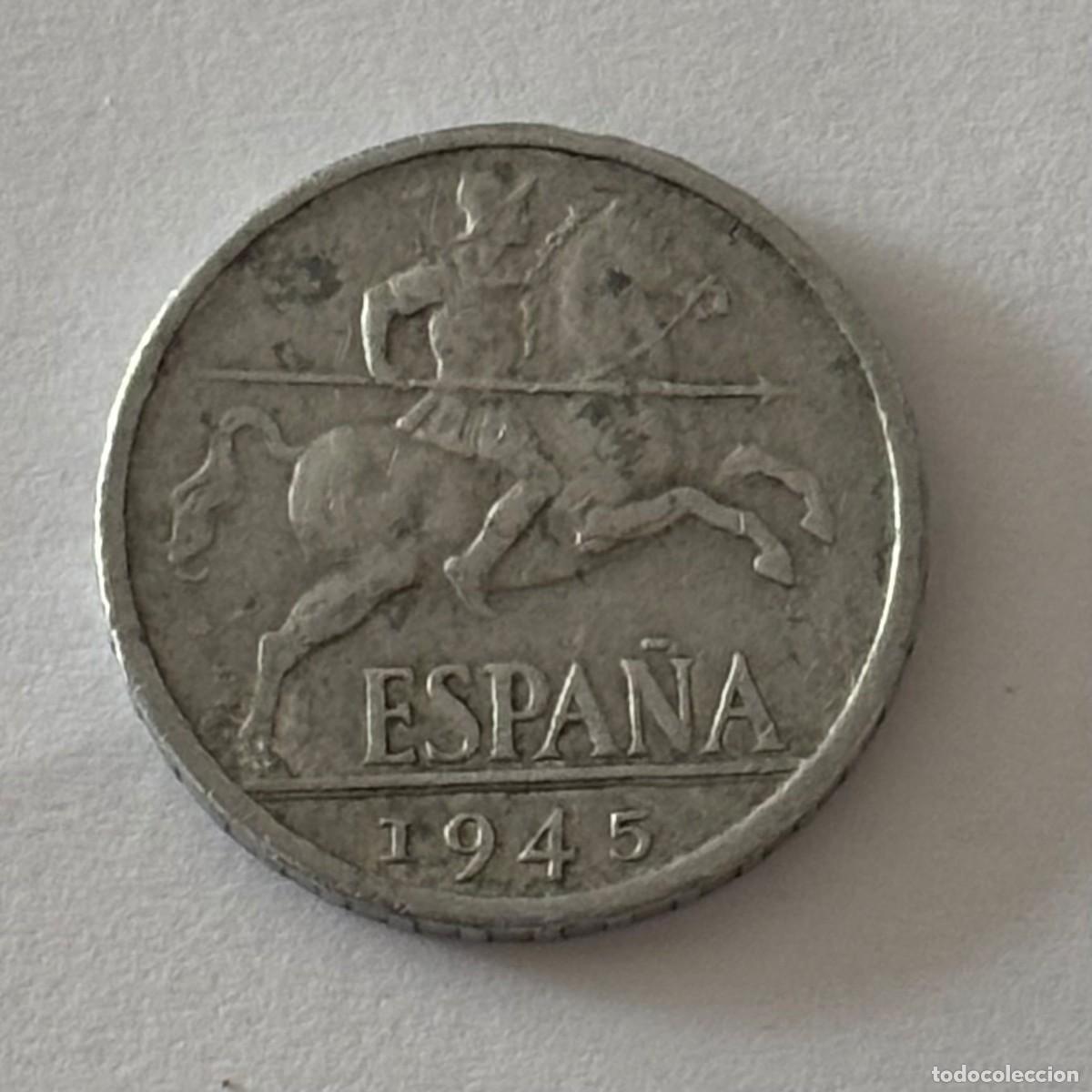 Monedas Franco: MONEDA DE DIEZ C&Eacute;NTIMOS 1945 (FOTO)