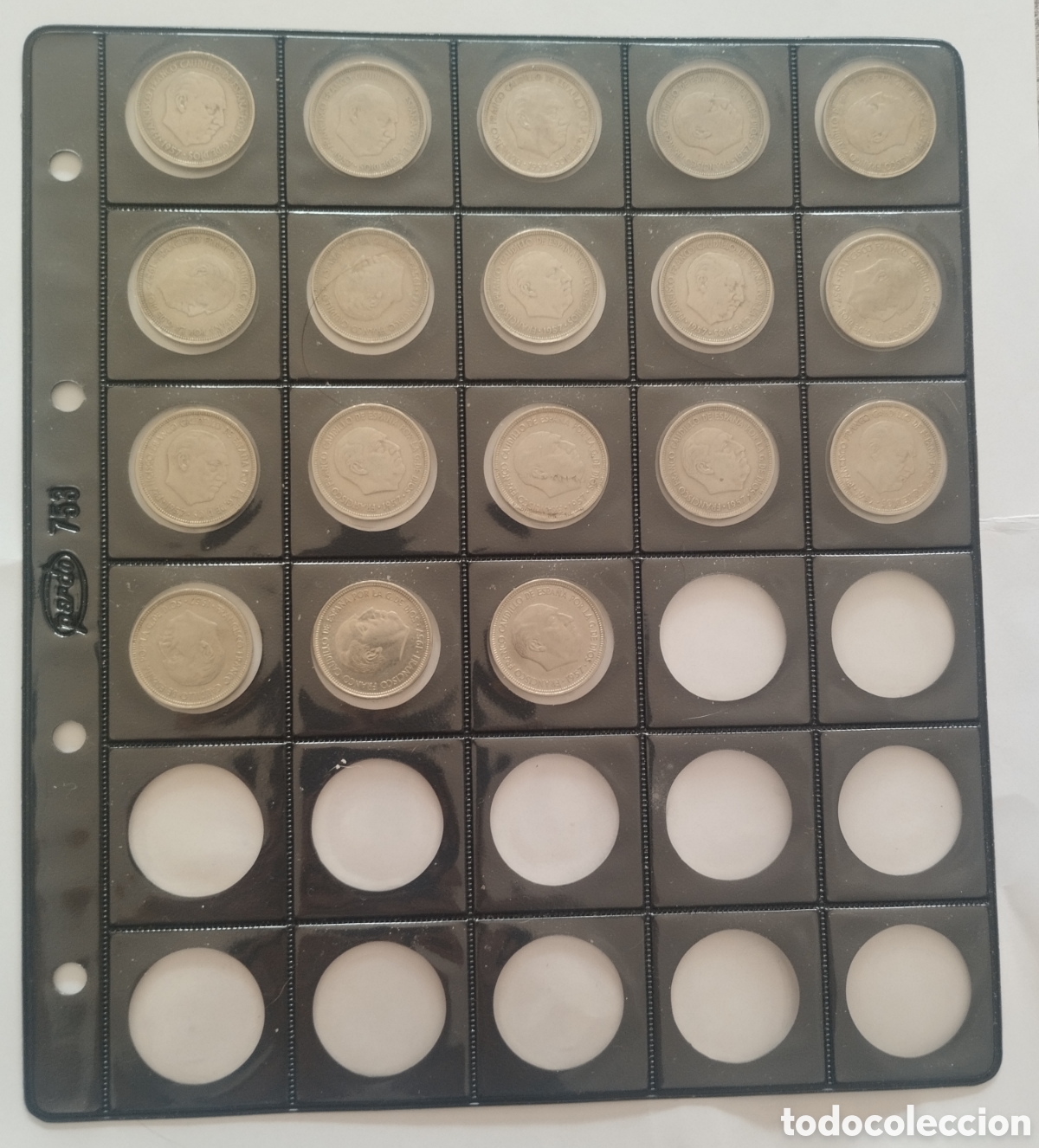 Monedas Franco: COLECCION COMPLETA DE 5 PESETAS FRANCO 1957 ESTRELLAS DEL 58 AL 75