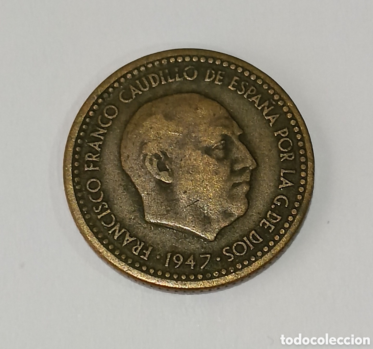 Monedas Franco: 1 Peseta Franco 1947 *49 . M&aacute;s monedas en mi perfil.