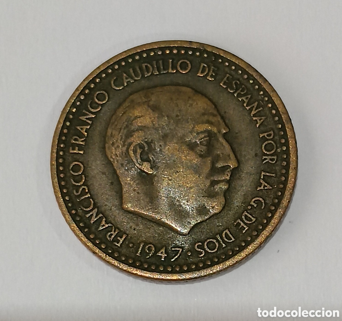 Monedas Franco: 1 Peseta Franco 1947 *52 . M&aacute;s monedas en mi perfil.