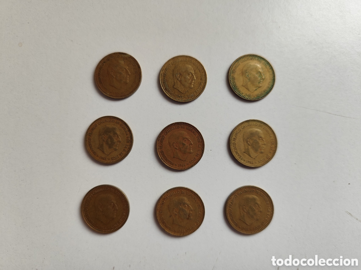 Monedas Franco: Monedas Espa&ntilde;a.1 peseta Franco, 1966.