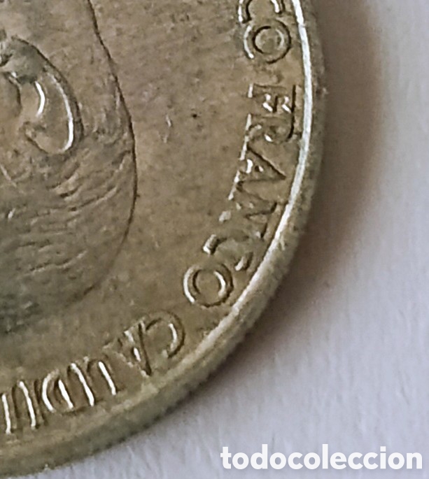 Monedas Franco: Escasa 50 C&eacute;ntimos Franco 1966 *72 con error ( en C de Francisco) - Foto 2