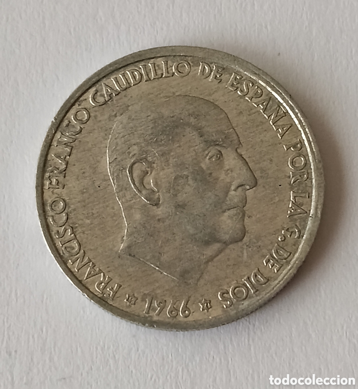 Monedas Franco: Escasa 50 C&eacute;ntimos Franco 1966 *72 con error ( en C de Francisco) - Foto 4