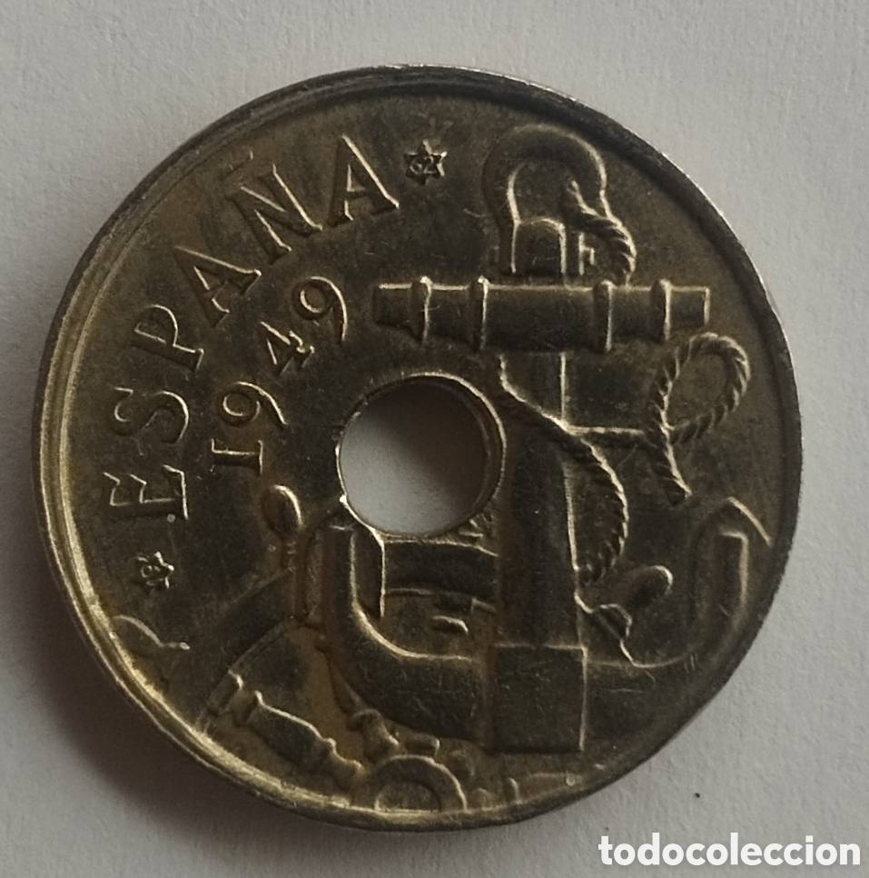 Monedas Franco: MONEDA DE 50 C&Eacute;NTIMOS 1949 ESTRELLA 62 BUEN ESTADO