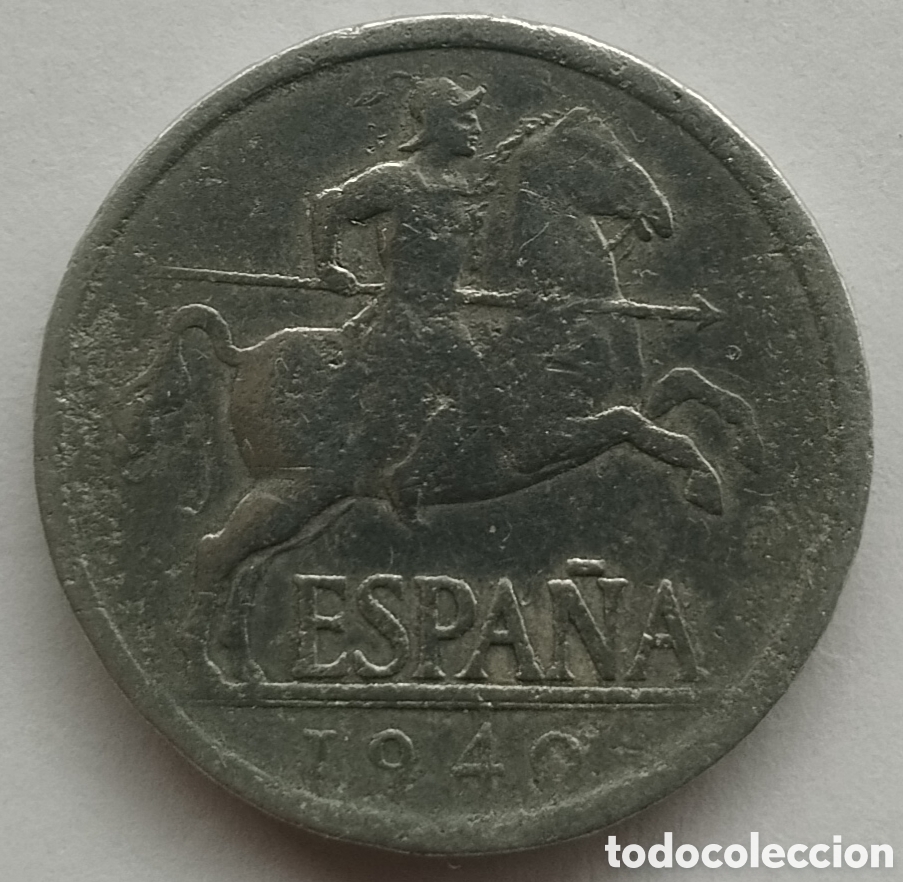 Monedas Franco: MONEDA DE 5 C&Eacute;NTIMOS 1940 JINETE (FOTO)