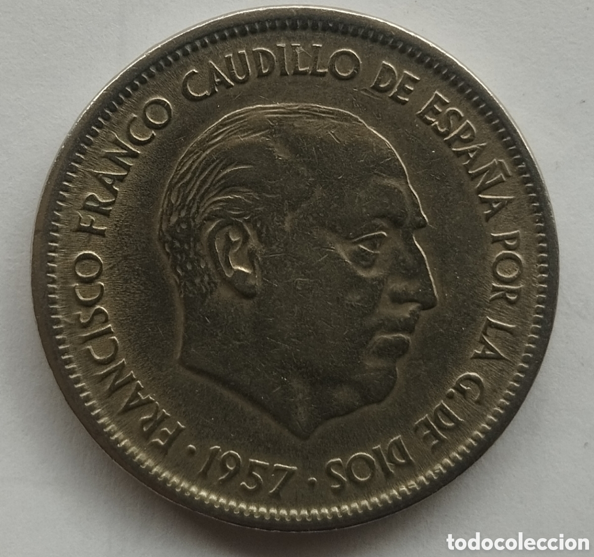 Monedas Franco: MONEDA DE 25 PESETAS FRANCO 1957 ESTRELLA 67 (FOTO)