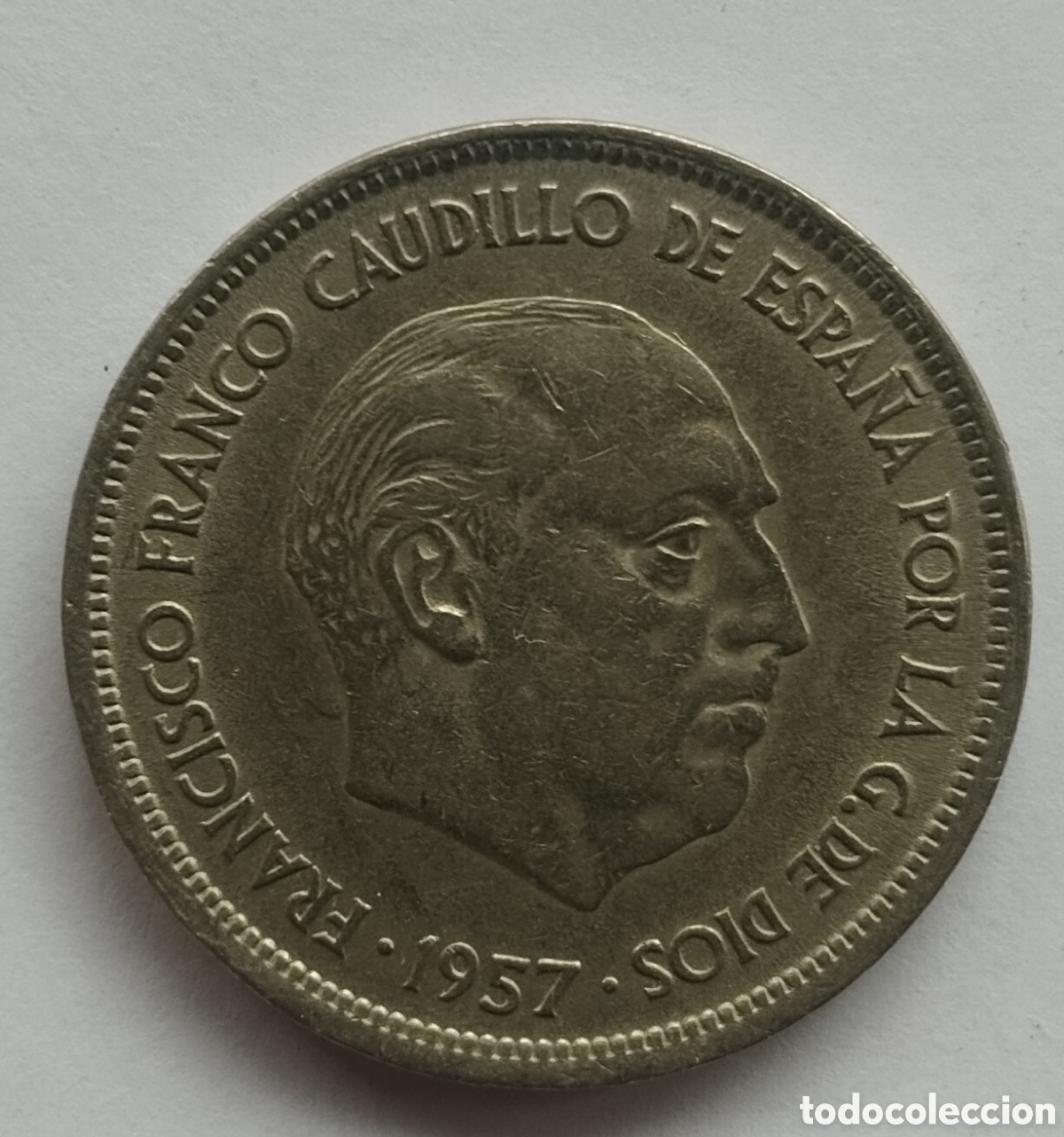 Monedas Franco: MONEDA DE 25 PESETAS FRANCO 1957 ESTRELLA 68 (FOTO)