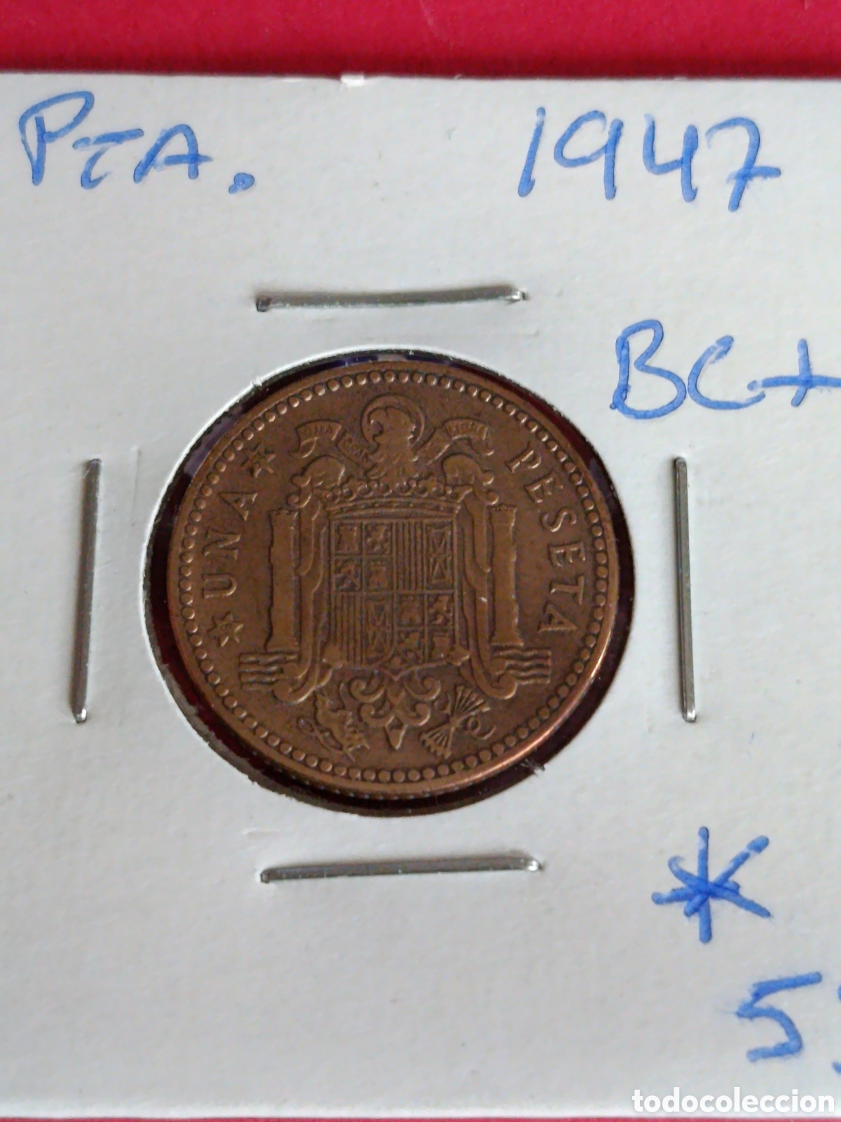 Monedas Franco: ESTADO ESPA&Ntilde;OL. 1 PESETA DE 1947*53* BC+