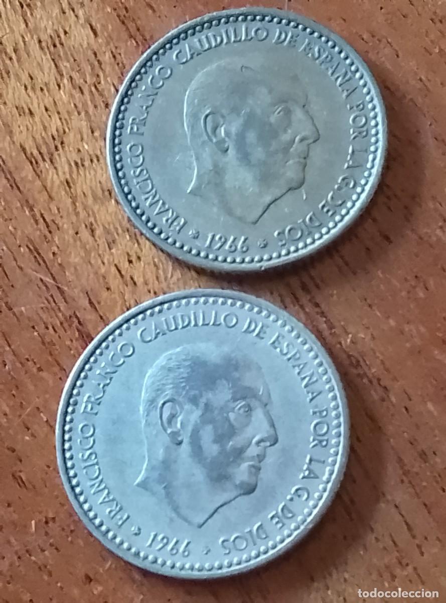 Monedas Franco: 1 peseta 1966. *19 *69 y *73. 2 monedas