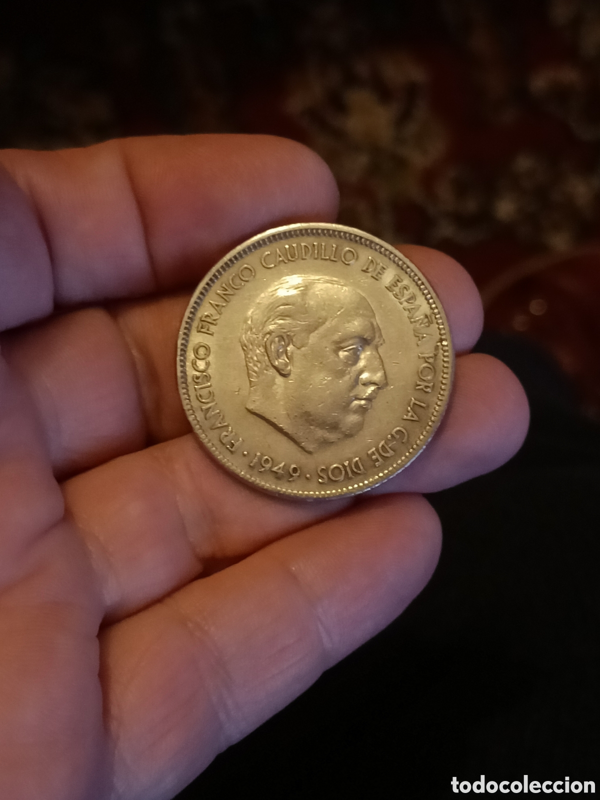 Monedas Franco: Moneda 5 pesetas Franco 1949 *50